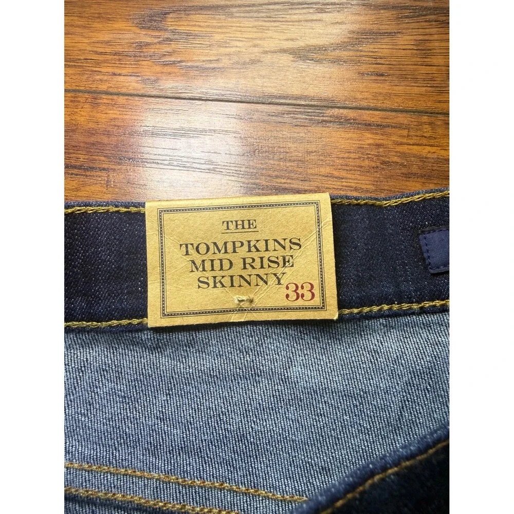 Polo Ralph Lauren Tompkins Mid Rise Skinny Jeans Mens 33 Dark Indigo Denim